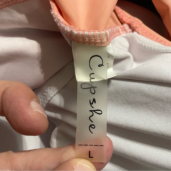 Cupshe Coral Navy Cut Out One Piece Padded Swimsuit - Picture 6 of 7